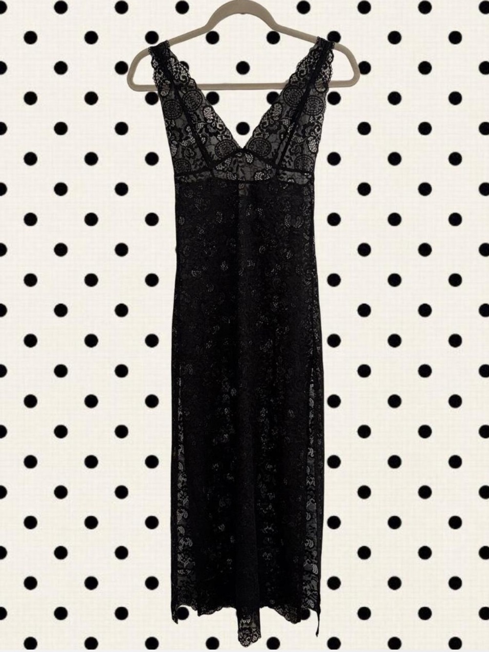 Y2K Victoria’s Secret lace black maxi dress
